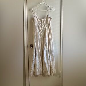 Free People Cream Maxi Skirt